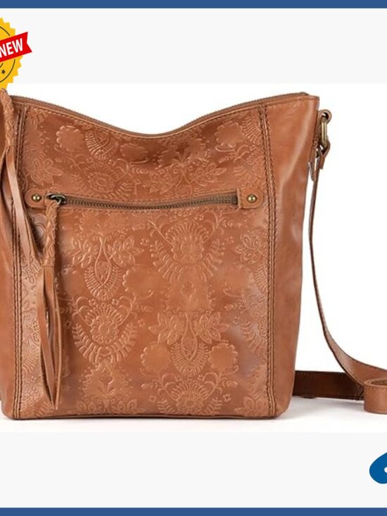 Handbags - Leather Crossbody Purse with Adjustable Strap for Everyday Travel